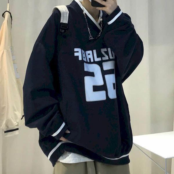 

men's hoodies & sweatshirts hip-hop sweatshirt, spring, korean, loose, cleavage in v, long sleeve, college, wind jacket, hong kong styl, Black