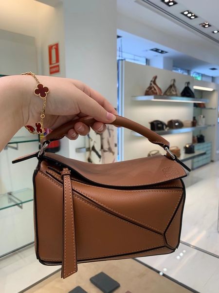 

mini puzzle geometric sand caramel one shoulder messenger handbag women's bag