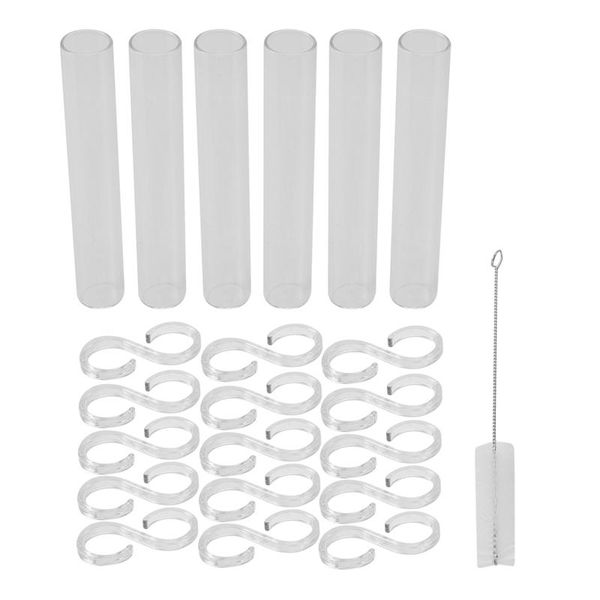 

vases 6 glass tubes shape hanging hydroponic flower plant vase terrarium container
