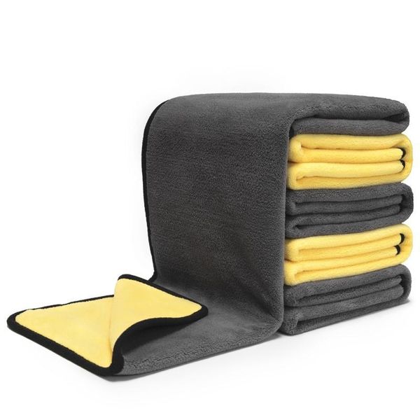 

car sponge 60x30cm upgraded plush superfine fiber thick towel wash cloth super absorbent deep cleaning accessories care dry