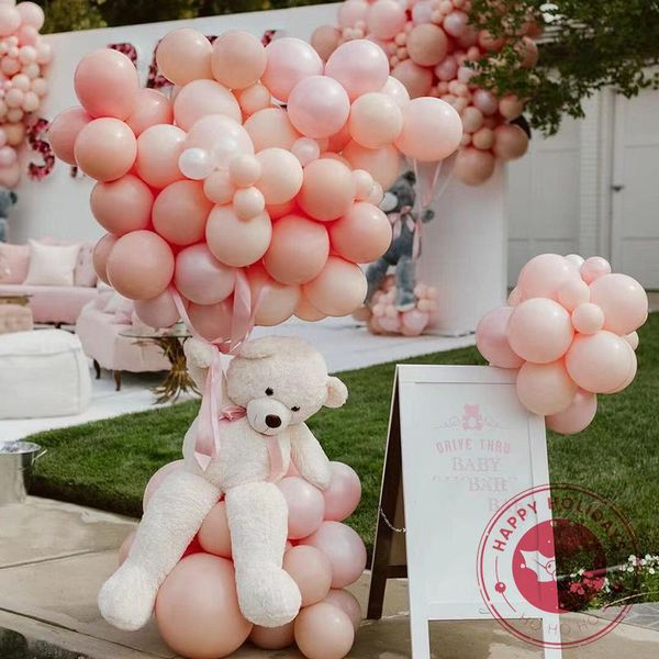

party decoration small matte pink balloon 5-36inch giant macaron candy latex helium balloons birthday wedding decor supplies