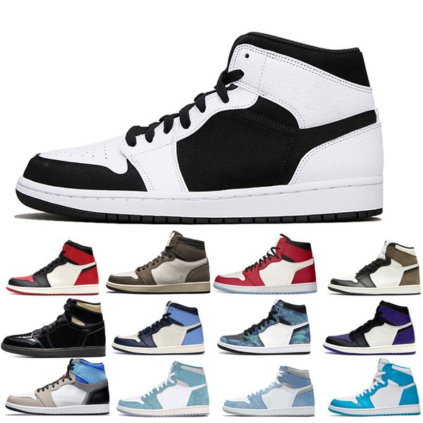 

2022 jumpman 1s basketball shoes men's turbo green hyper royal unc dark mocha tie dye court purple bred toe jack chicago obsidian shado