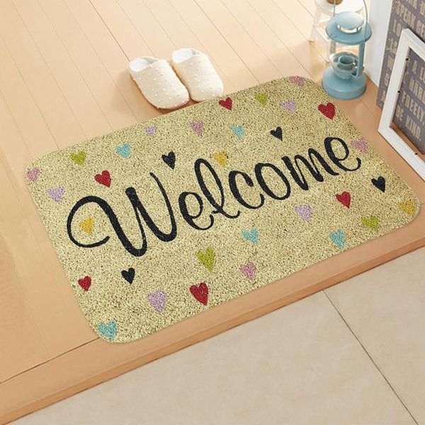 

letter flower printed entrance doormat anti-slip welcome mat hallway home kitchen carpet carpets