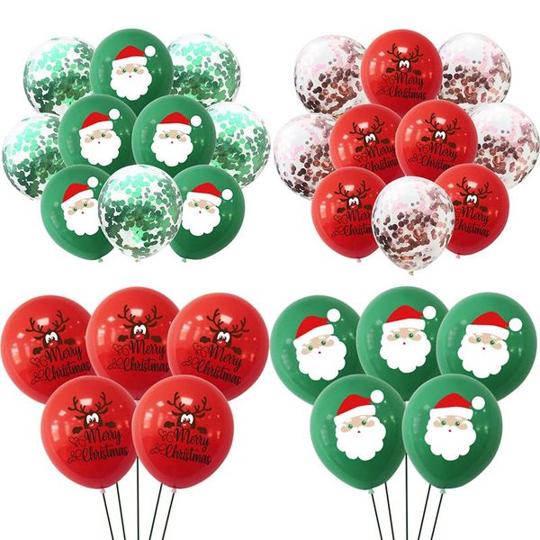 

party decoration 10pcs/lot merry christmas decor latex confetti balloon xmas baloon navidad for home globos belen
