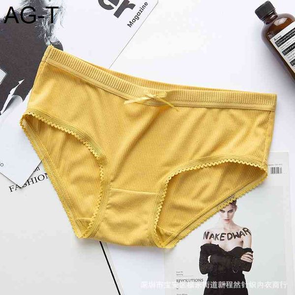 

underwear with middle waist thread breathable cotton crotch lace women's briefs, Black;pink