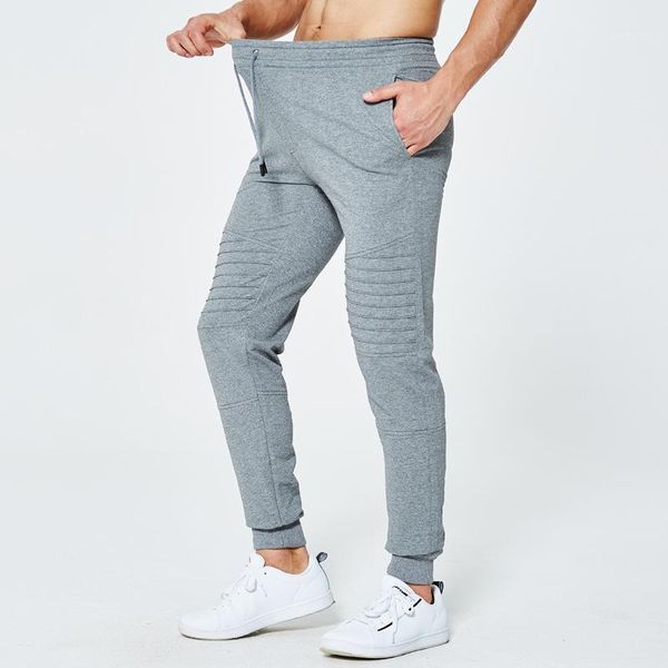 

sweatpants men euro size men's pants jogger gym sports hip hop ankle banded cargo streetwear polyester, Black