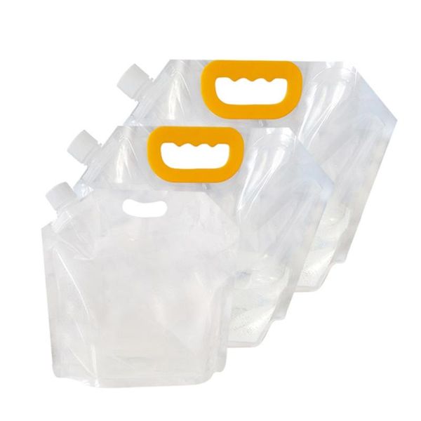 

hanging baskets stand-up plastic drink packaging bag spout pouch for beer beverage liquid juice milk coffee diy 1.5/2.5/5l