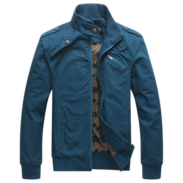 

men's jackets autumn casual men jacket stand collar cotton long sleeve outerwear slim solid zipper windproof coats many pockets, Black;brown