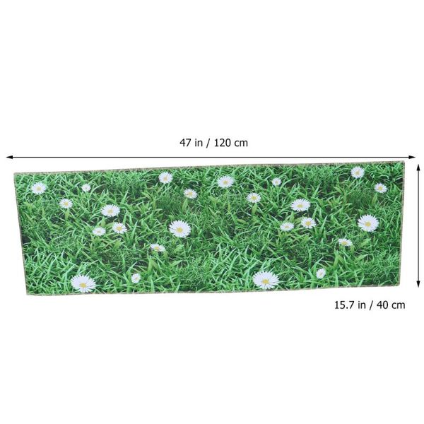 

bath mats non-slip ground mat set kitchen flower grass printing for living room home (grass pattern, 40x60cm, 40x120cm)