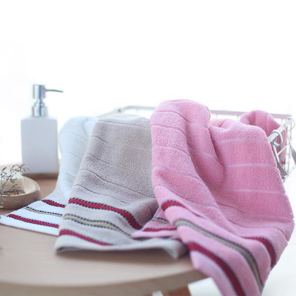 

towel pure cotton thickened absorbent stripe wash face home portable towels