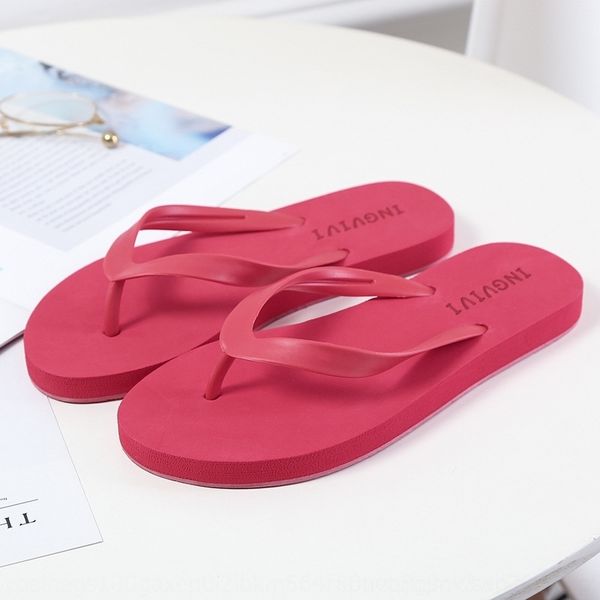 

de6x 2020 summerbeach shoes slippers women's korean flip flop flat bottom anti slip clip flip-flop beach shoessandals foot wear sandals