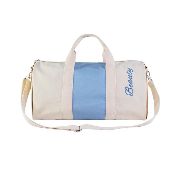 

duffel bags 2021 men and women canvas travel bag letter embroidery outdoor fitness portable large-capacity multi-function
