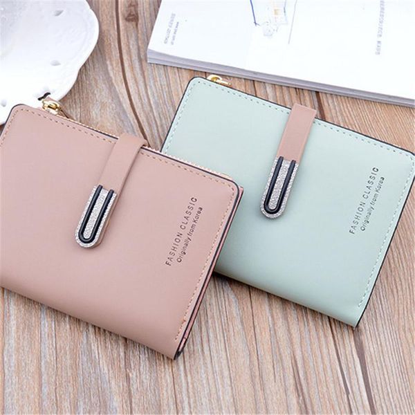 

wallets vogvigo women leather purses female short hasp purse small cute money bag ladies solid clutch portable coin card holders, Red;black