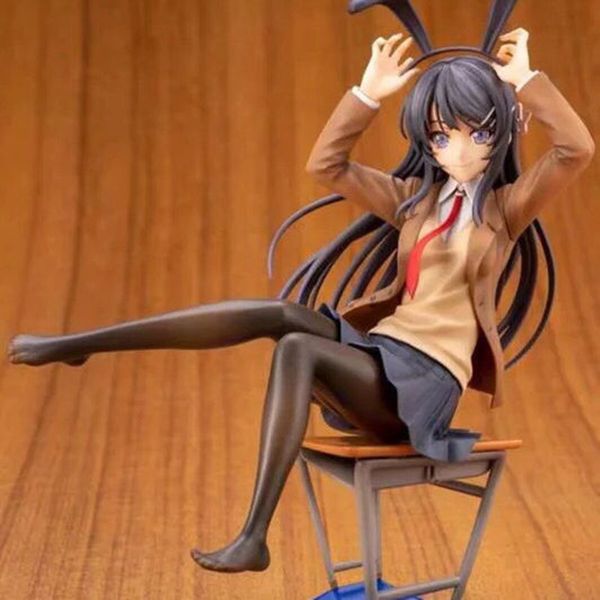 

20cm bunny girl sakurajima mai 1/8 figure anime girl doll figurine toys gift
