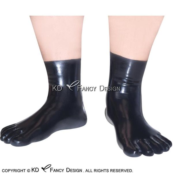 

party masks black short rubber five toes latex socks wz-0006