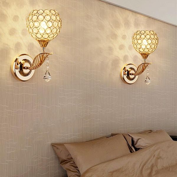

wall lamp e27 modern creative crystal light living room corridor balcony 220v sconce for home ligting