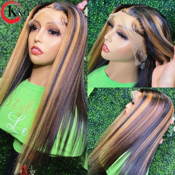 

highlight13*6 lace wigs straight t-part human hair brazilian front 150% density with baby non-remy1, Black;brown
