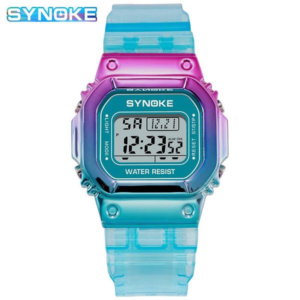 

wristwatches woman watch quartz synoke brand sports watches girls 50m waterproof clock 9622 women's child, Slivery;brown