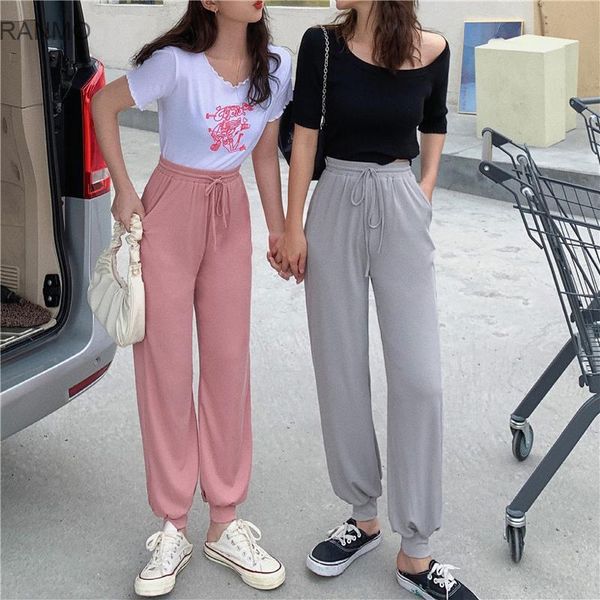 

women's pants & capris summer 2021 korean versatile straight casual, Black;white