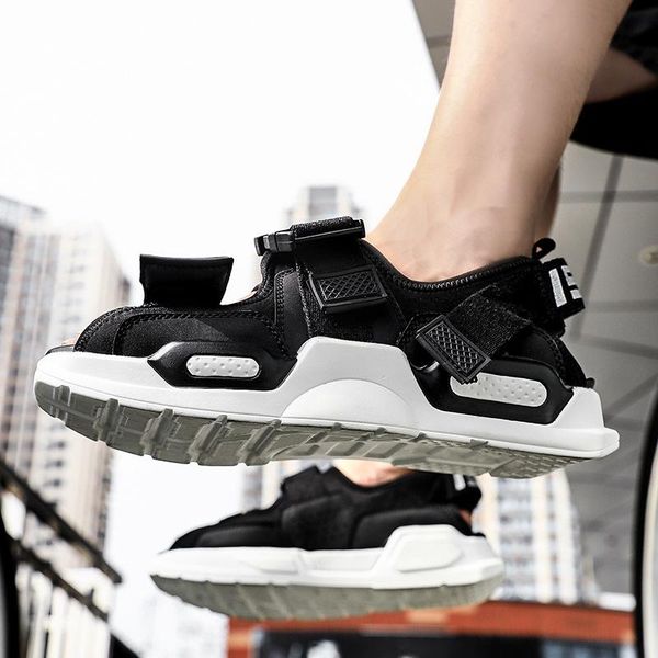 

slippers personality sandals fashion men's breathable all-match, Black