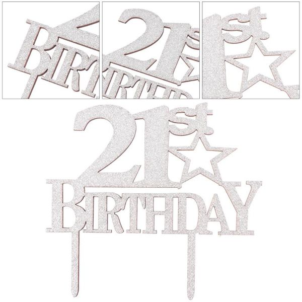 

greeting cards 5pcs 21st birthday cake ers creative decorations stylish inserts