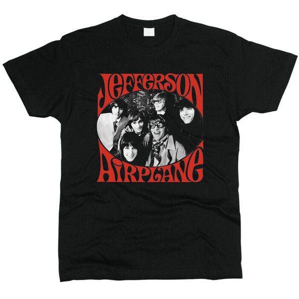 

jefferson airplane black men t-shirt, White;black