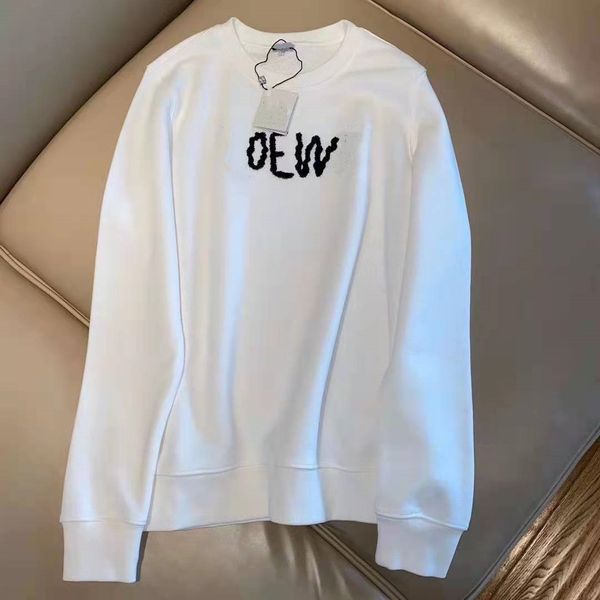 

brand hoodie 2021 autumn new fashion brand luojia letter embroidery casual loose and slim youth vitality round neck couple's sweater, Black