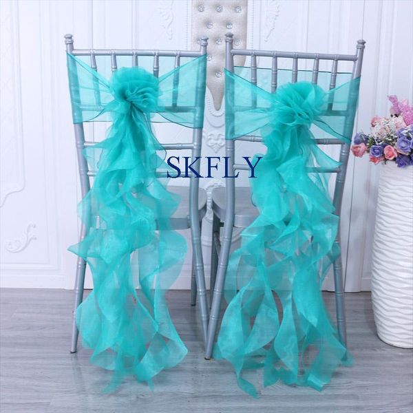 

many colors available amazing purple red navy blue gold white turquoise curly willow organza chair sashes