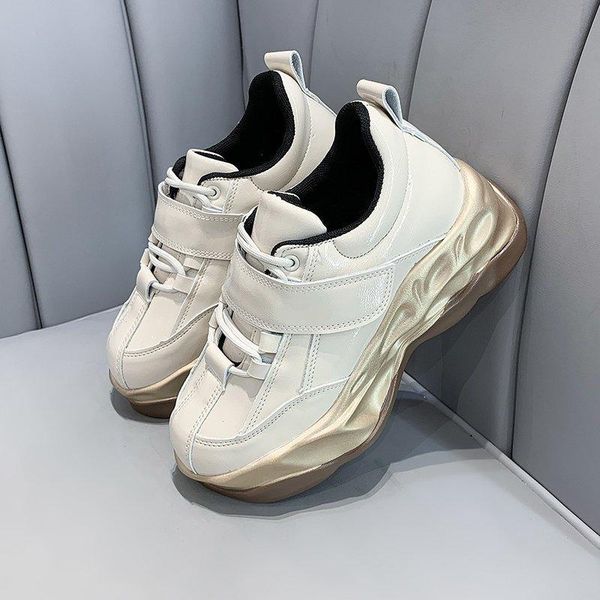 

boots winter platform women's shoes chunky sole sneakers height increasing women thick woman dad footwear, Black