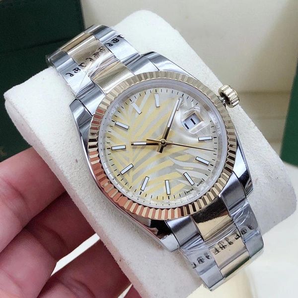 

2023 luxury datejust green dial mens watch 36mm sapphire glass automatic mechanical stainless oyster perpetual turquoise wristwatches, Slivery;brown