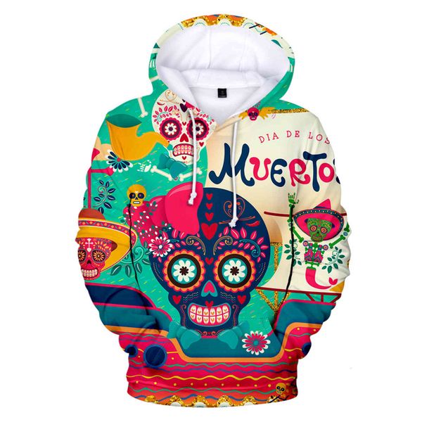 

men's hoodies & sweatshirts children hoodies day of the dead man/casual woman 3d sweaty autumn/winter young dress t17n, Black