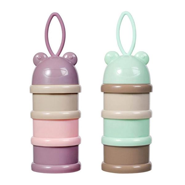 

storage bottles & jars 3 layer portable milk powder dispenser feeding food container infant bean box for kids care toddler travel bottle