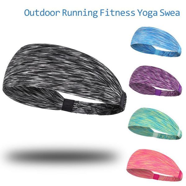

quicky dry confetti sport sweat sweatband headband yoga gym hairband wide elastic hair wraps outdoor running fitness head bands headwear l72, Slivery;white
