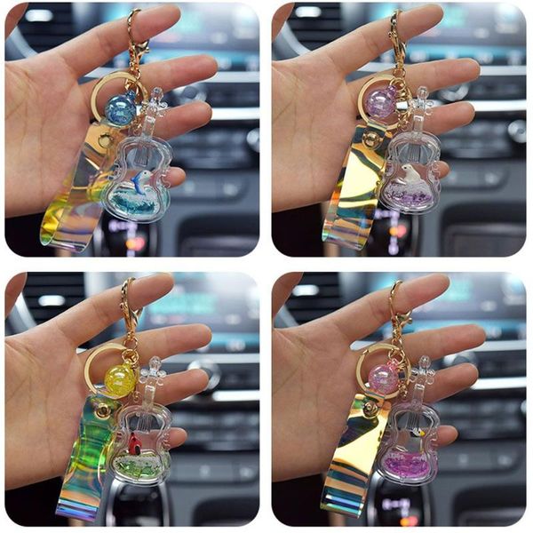 

keychains lovely fashion car keychain rich colors violin ocean doll key chain acrylic, Silver