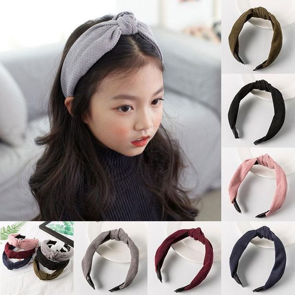 

solid soft knotted headband women hairbands lady turban wide simple hair hoop girls accessories headwear cloth fabric, Slivery;white