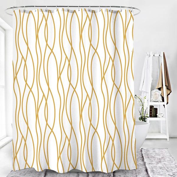 

shower curtains waterproof thicken curtain vertical wave multicolor bath with hooks polyester bathroom products