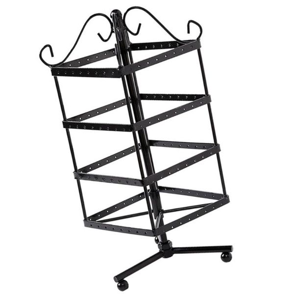 

hooks & rails 1 pc iron square rotating rack household jewelry storage display