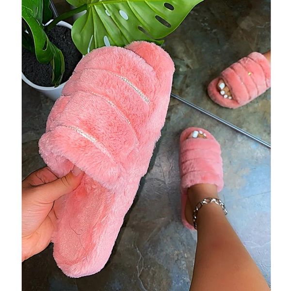 

[fvfv]women summer sandals 2021 fashion bling glitter slippers female color flip flops beach diamond flat shoes outdoor, Black