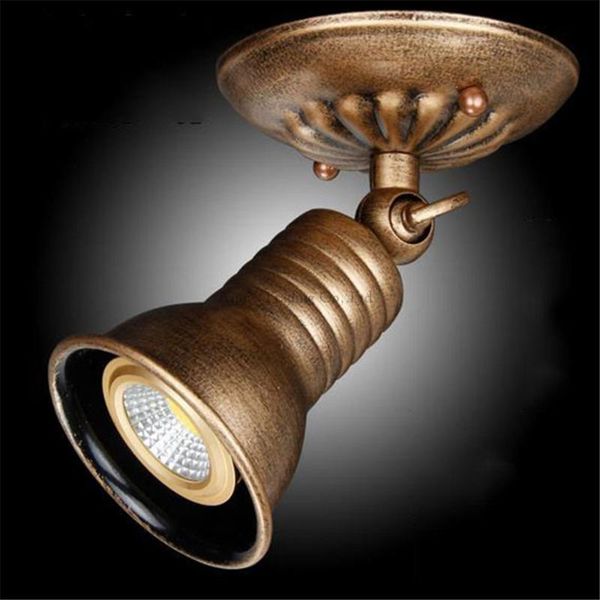 

industrial led spot lamp vintage e27 ceiling light rustic track loft home store shop surface mounted rail lighting luz spotlights