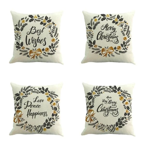 

cushion/decorative pillow christmas printed pillowcase cotton linen throw case cushion cover home sofa decor poszewki na poduszki