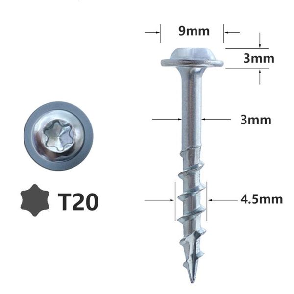 

professional hand tool sets b2rb t20 steel self drilling screw 100 pcs galvanized finish crystal head star drive self-tapping screws