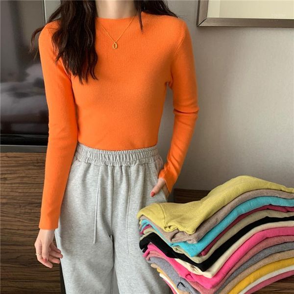 

women's sweaters women pullovers sweater autumn winter turtleneck knitted long sleeve short slim girls, White;black