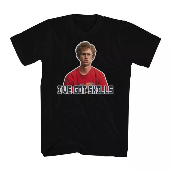 

napoleon dynamite red shirt skills men's black t-shirt new sizes s-2xl, White;black