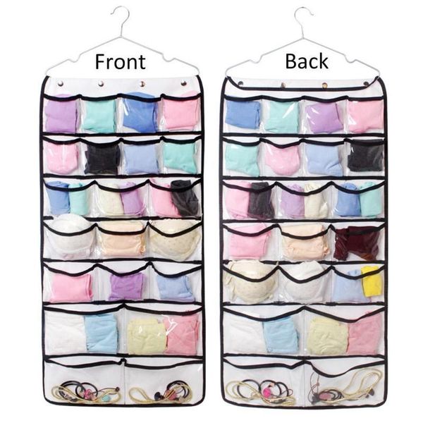 

storage boxes & bins 2 color underwear socks finishing bag multi-layer dustproof hanging room decoration organizador