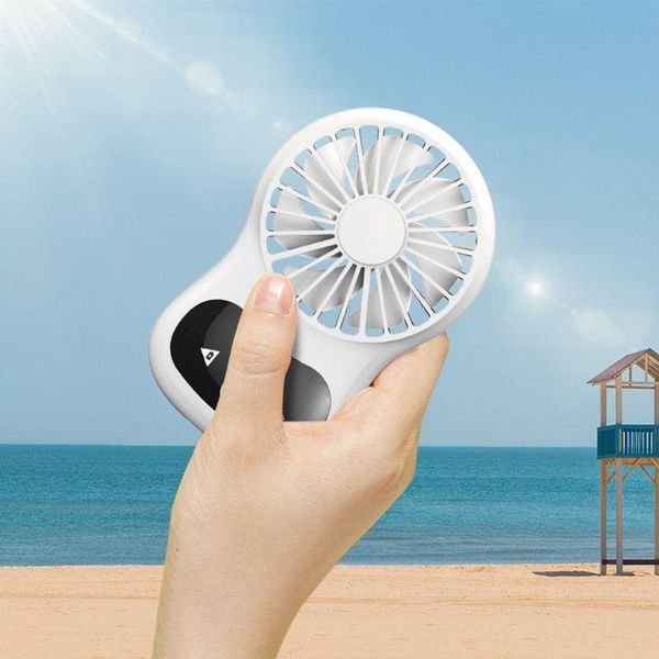 

travel rechargeable portable pocket usb fan 3 speed adjustable air cooler hand held real time display touch clock desk 4xfb electric fans