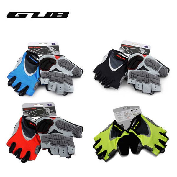 GUB Endurance Fahrradhandschuhe Fahrrad Fingerlose Handschuhe Silikon Halbfinger Extra Gel Handschuhe Doppelte Gel-Vent Polsterung H1022