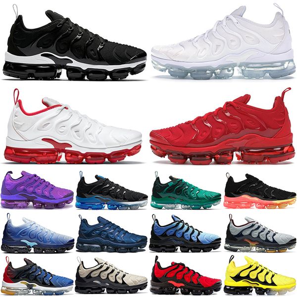 

tn plus running shoes for men women triple black white fresh atlanta pure platinum bred mens trainers sports sneakers size us 13