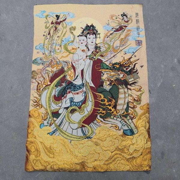 

other arts and crafts nepal thangka painting brocade gold silk embroidery