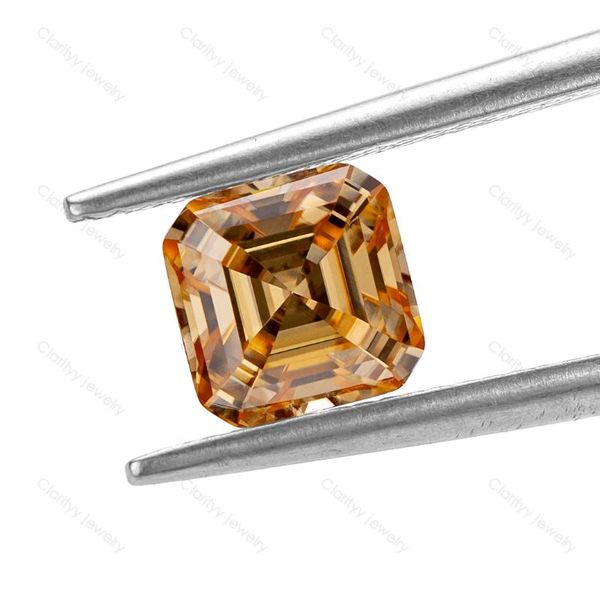 

other champagne asscher step cut loose moissanite lab created gemstones