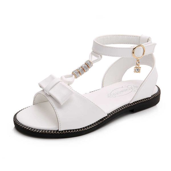 

elling designer skoex new kids sandals summer ankle strap dress for girls fashion female students sandal princess shoes classic luxury, Black